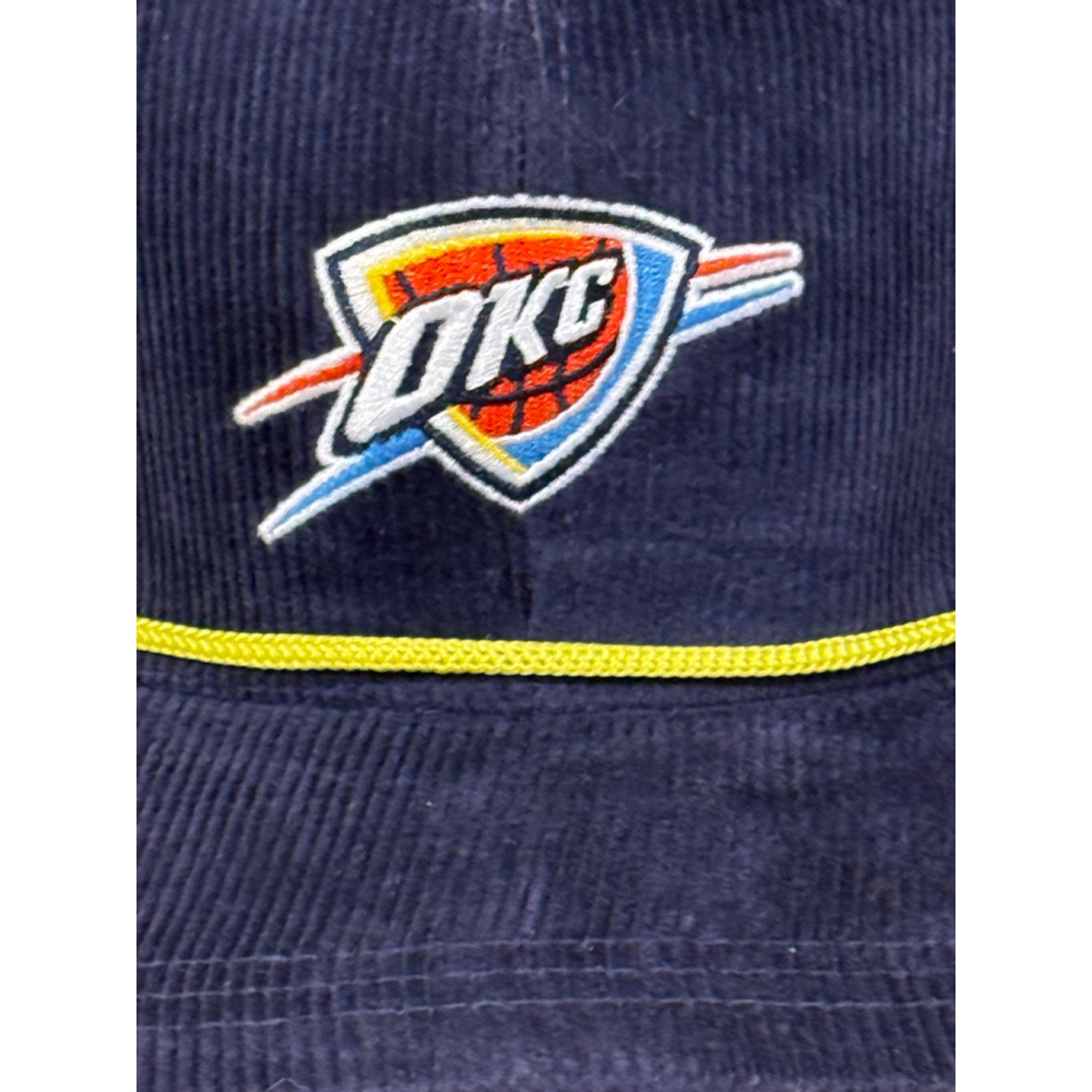 Vintage 2013 OKC Thunder Navy Corduroy Snapback Hat BDA Sports Basketball NBA - Picture 7 of 7